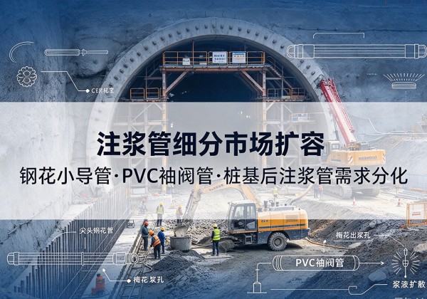盖州注浆管细分市场扩容，隧道钢花小导管、PVC 袖阀管、桩基后注浆管需求分化